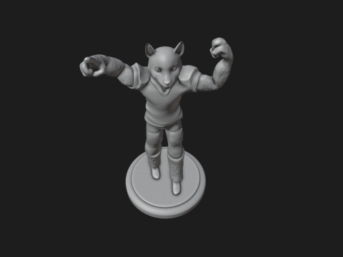 Husky Football Mascot 3Dプリントモデル