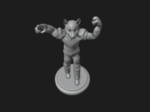 Husky Football Mascot 3D Print Model
