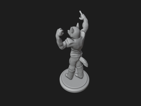 Husky Football Mascot 3Dプリントモデル