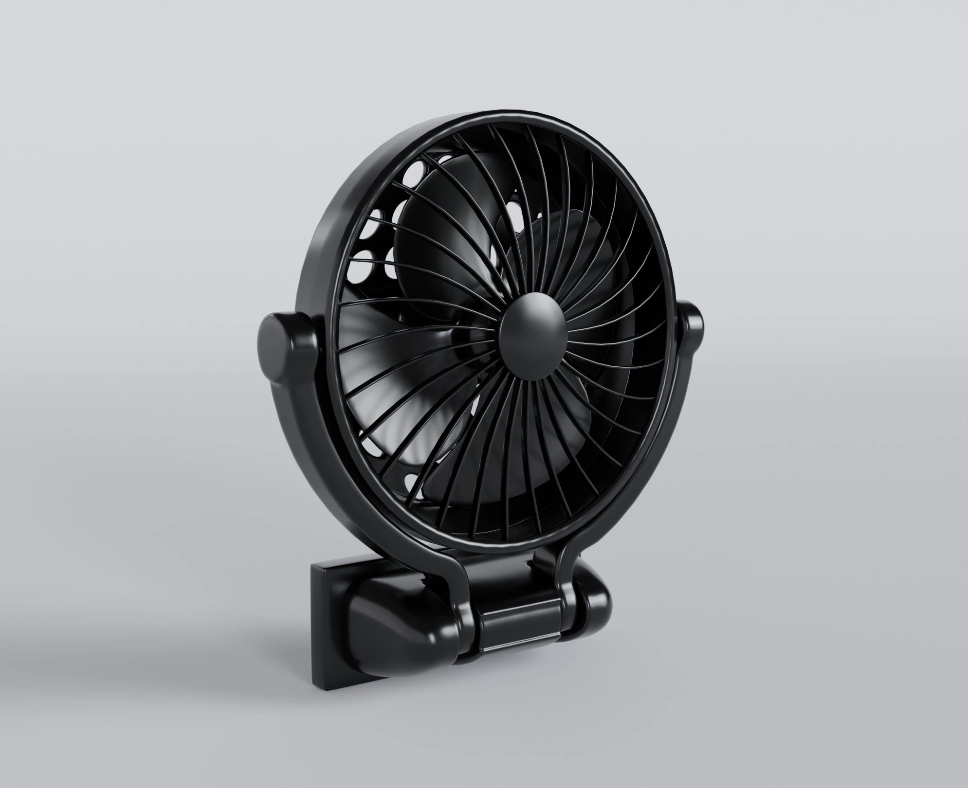 Ventilador de montaje en pared Modelo 3D .c4d .max .obj .3ds .fbx .stl .blend 