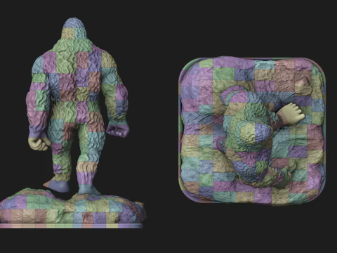 6ft Sasquatch Split Into 323 Pieces 3D Print Model