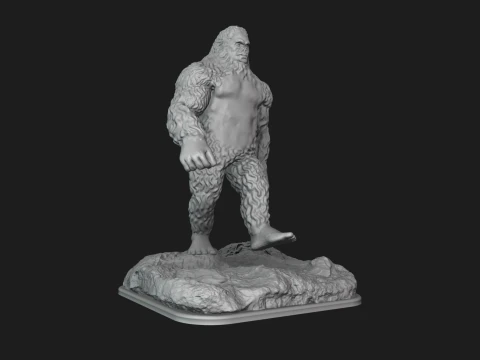 6ft Sasquatch Split Into 323 Pieces 3D Print Model