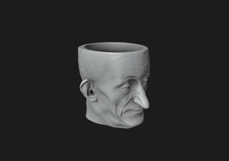Grandpa Planter - Pen Holder 3D Print Model .c4d .max .obj .3ds .fbx .stl .blend