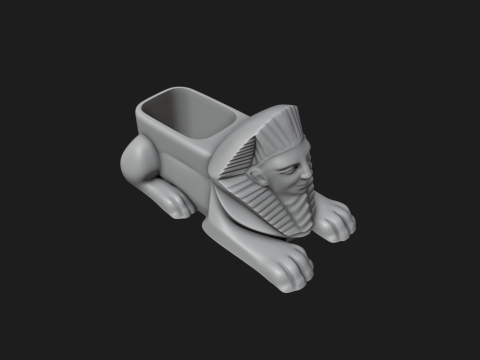 Egyptian Sphinx Planter - Pen Holder 3Dプリントモデル