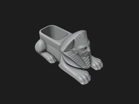 Egyptische Sfinx Planter - Pennenhouder 3D printmodel
