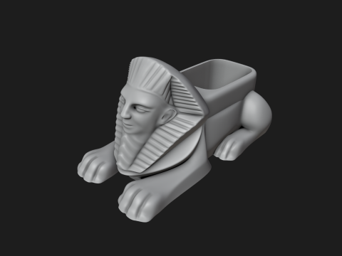 Egyptian Sphinx Planter - Pen Holder 3Dプリントモデル