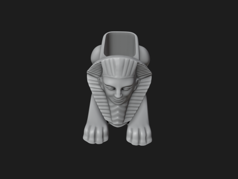 Egyptian Sphinx Planter - Pen Holder 3Dプリントモデル