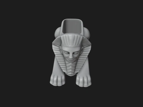 Egyptian Sphinx Planter - Pen Holder 3D Print Model