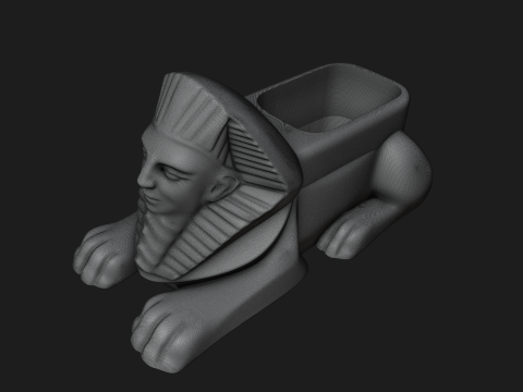 Egyptian Sphinx Planter - Pen Holder 3Dプリントモデル