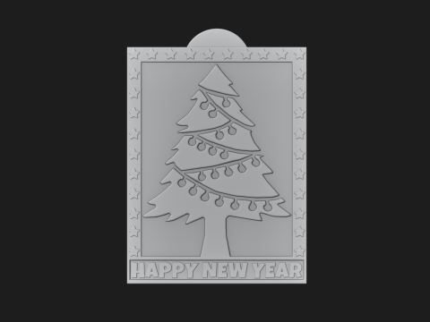 Happy New Year 3D Print Model