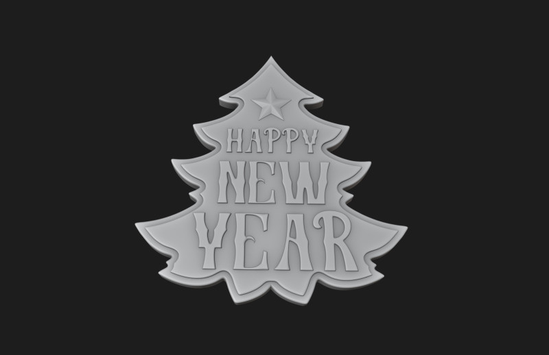 Happy New Year Modelo de Impressão 3D .c4d .max .obj .3ds .fbx .stl .blend 