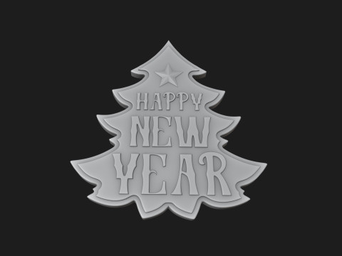 Happy New Year 3D 打印模型