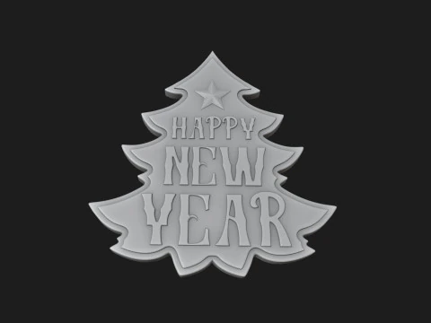 Feliz a&ntilde;o nuevo Modelo de impresión 3D