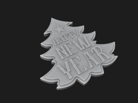 Happy New Year 3D Print Model