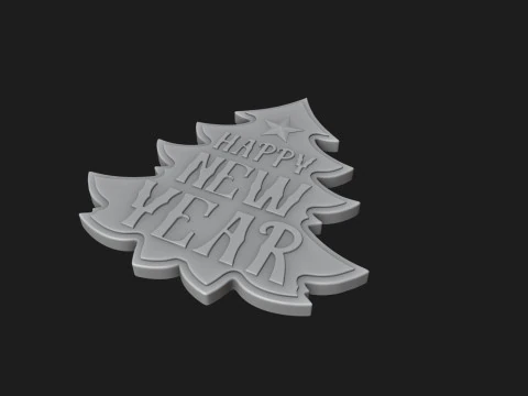 Happy New Year 3D Print Model