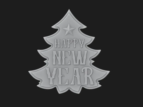 Happy New Year 3D Print Model