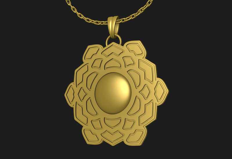 Lotus Symbol Pendant Modèles 3D en vedette .c4d .max .obj .3ds .fbx .stl .blend