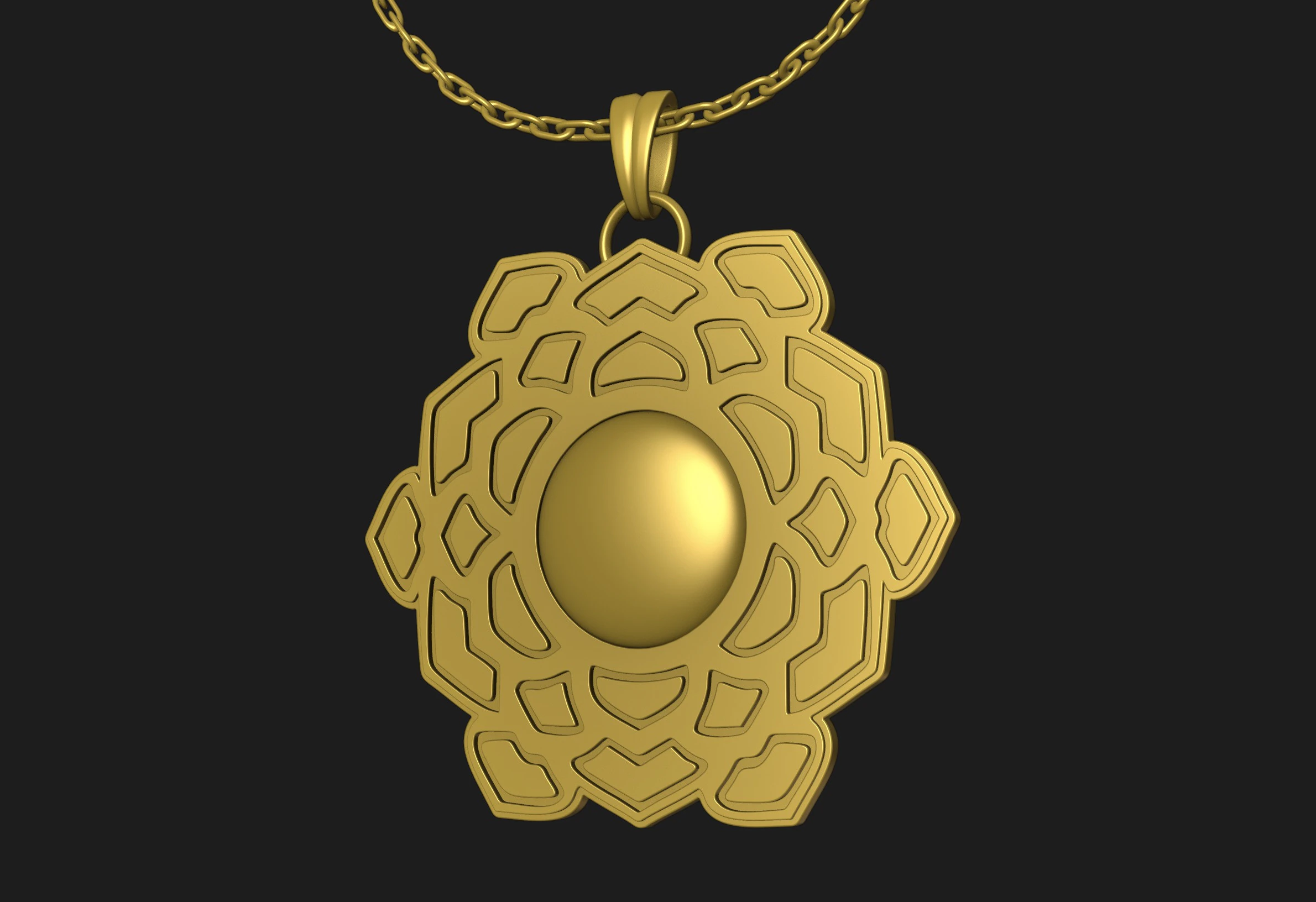 Lotus Symbol Pendant 3D Print Model .c4d .max .obj .3ds .fbx .stl .blend 