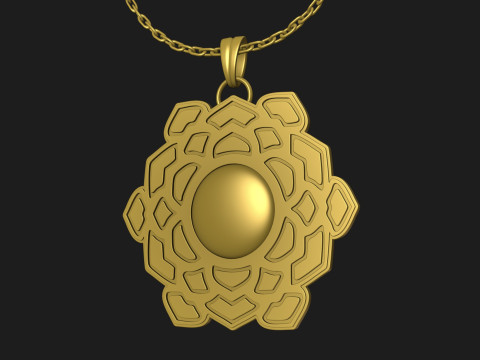 Lotus Symbol Pendant Modello di stampa 3D