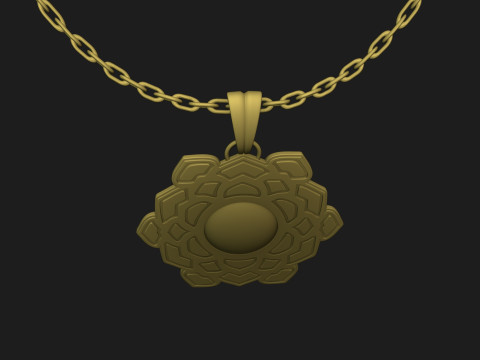 Lotus Symbol Pendant Modèles 3D en vedette