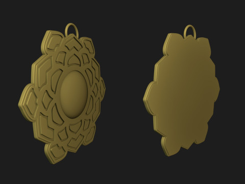 Lotus Symbol Pendant Modèles 3D en vedette