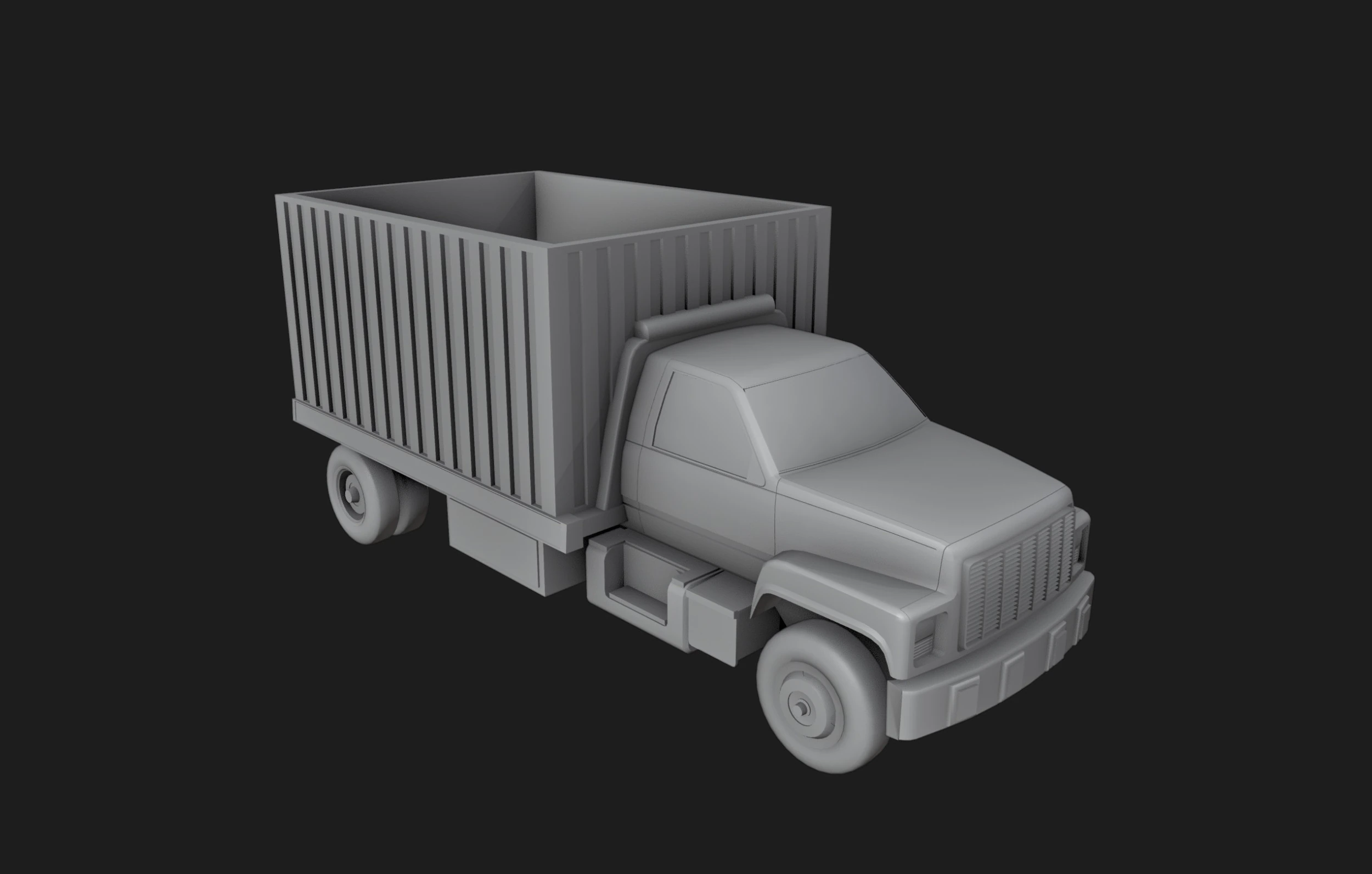 ボックストラックプランター 3Dプリントモデル .c4d .max .obj .3ds .fbx .stl .blend 