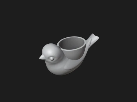 Bird Planter - Pen Holder 3D Print Model