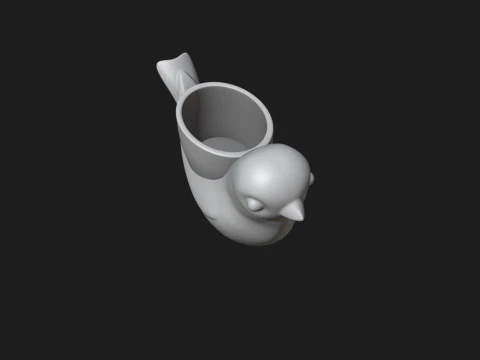 Bird Planter - Pen Holder 3D Print Model