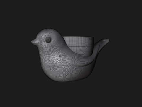 Bird Planter - Pen Holder 3Dプリントモデル