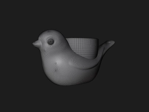 Bird Planter - Pen Holder 3D Print Model