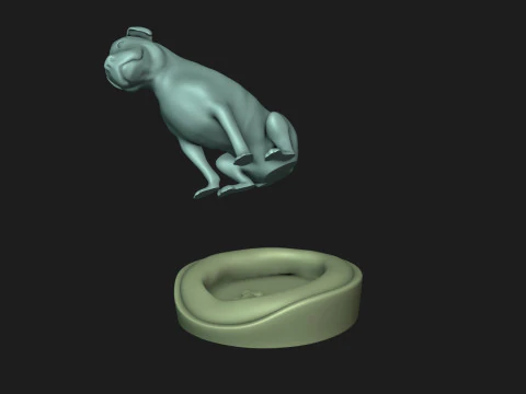 Smiling Staffordshire Bull Terrier 3D Print Model