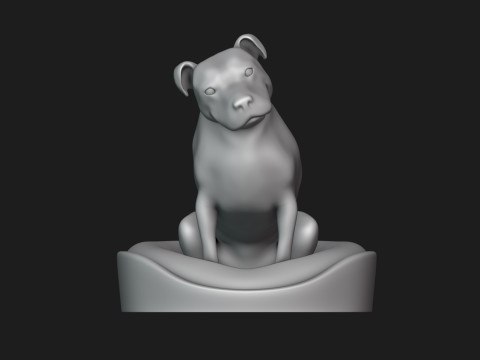 Smiling Staffordshire Bull Terrier 3D Принт Модель