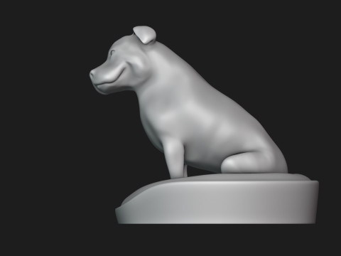 Smiling Staffordshire Bull Terrier 3D Принт Модель