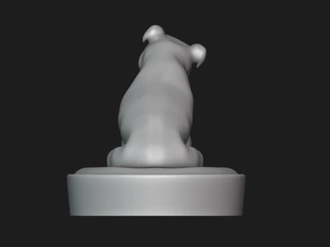Smiling Staffordshire Bull Terrier 3D Print Model