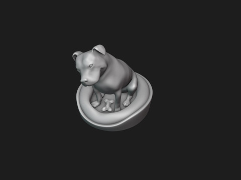 Smiling Staffordshire Bull Terrier 3D Принт Модель