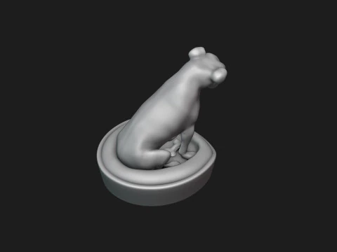 Smiling Staffordshire Bull Terrier 3D Print Model