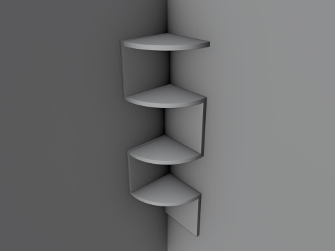 Zig Zag Corner Wall Hanging Shelves 3Dプリントモデル