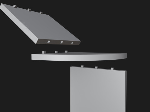 Zig Zag Corner Wall Hanging Shelves 3D Print Model
