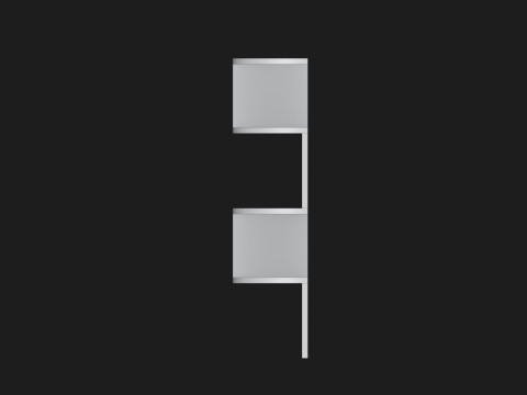 Zig Zag Corner Wall Hanging Shelves 3D Print Model