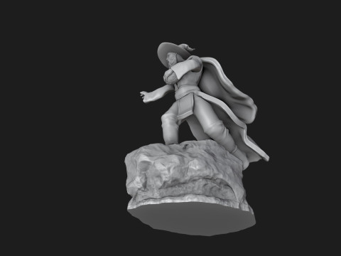 Wizard Running with a Magical Egg 3D Print Model