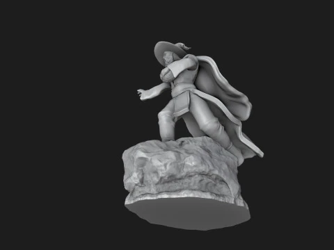 Wizard Running with a Magical Egg 3D Print Model