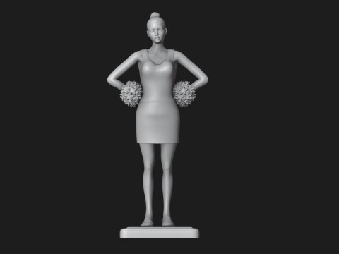 Cheerleader 3D Print Model
