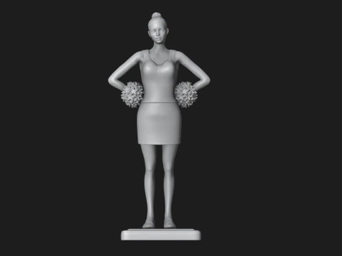 Cheerleader 3D Print Model