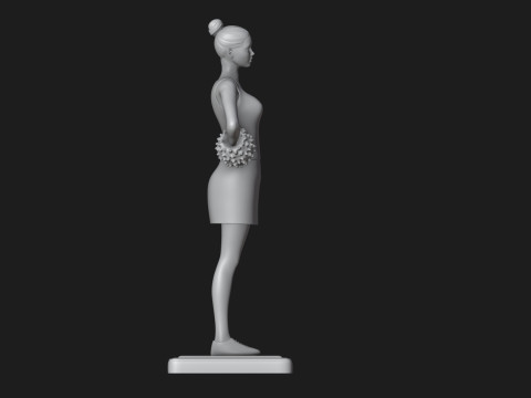 Cheerleader 3D Print Model