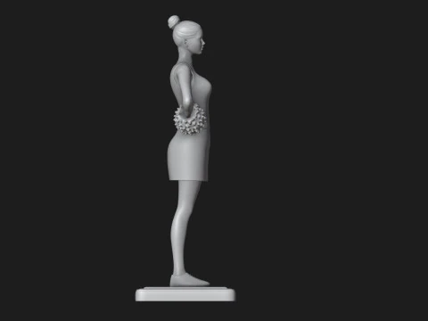 Cheerleader 3D Print Model