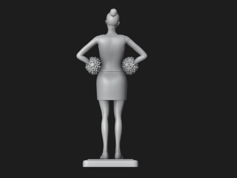 Cheerleader 3D Print Model