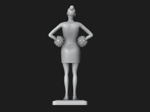 Cheerleader 3D Print Model