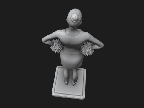 Cheerleader 3D Print Model