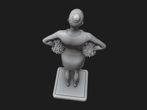 Cheerleader 3D Print Model