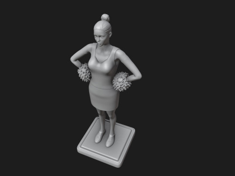 Cheerleader 3D Print Model